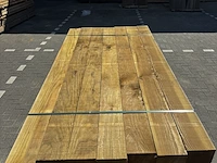 Ca. 14x douglas palen, fijn bezaagd - groen geimpregneerd - afbeelding 1 van  3