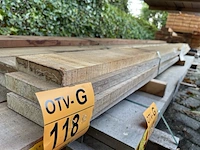 Ca. 14x hardhouten planken fijnbezaagd, 27x130mm - afbeelding 2 van  3