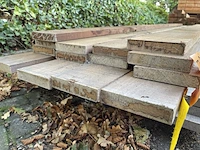 Ca. 14x hardhouten planken fijnbezaagd, 27x130mm - afbeelding 3 van  3