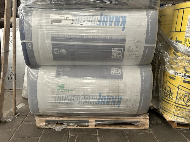 Ca. 14x isolatie 1350x600x40mm rd:1,25 10pl/pak(=8,10m²) knauf acoustiwall - afbeelding 1 van  5