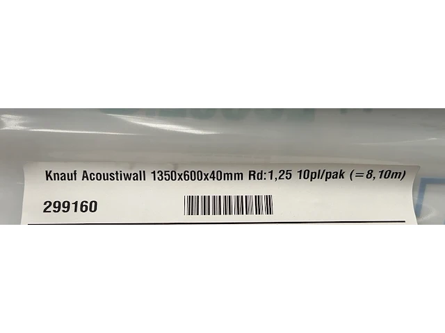 Ca. 14x isolatie 1350x600x40mm rd:1,25 10pl/pak(=8,10m²) knauf acoustiwall - afbeelding 5 van  5