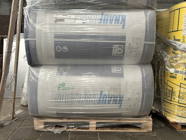 Ca. 14x isolatie 1350x600x40mm rd:1,25 10pl/pak(=8,10m²) knauf acoustiwall - afbeelding 1 van  5