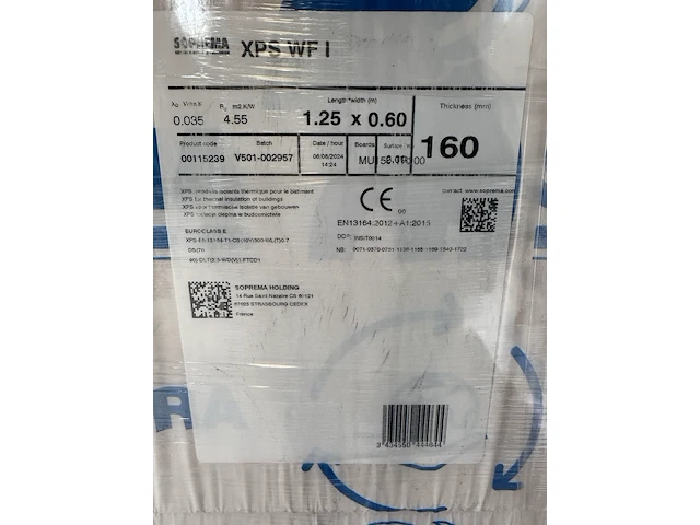Ca. 14x xps wfi 1250x600x160mm rd:4.44 2pl/pak(=1,50m²) soprema - afbeelding 4 van  5