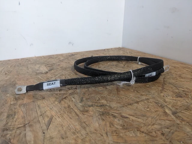 Ca. 150x kabel 6mm2, lengte 120 cm met ringtong m10 en m8 geel - afbeelding 2 van  7