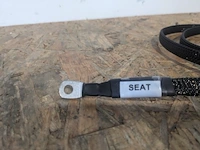 Ca. 150x kabel 6mm2, lengte 120 cm met ringtong m10 en m8 geel - afbeelding 4 van  7