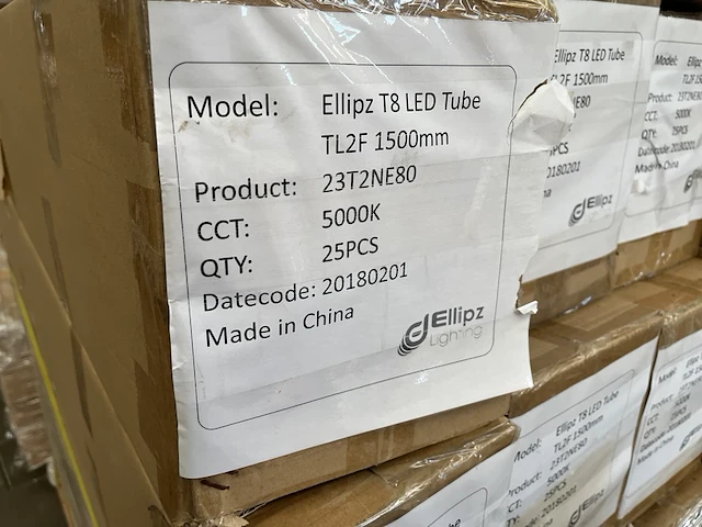 Ca. 150x t8 led tube tl2f 1500 mm 5000k ellipz lighting - afbeelding 4 van  4