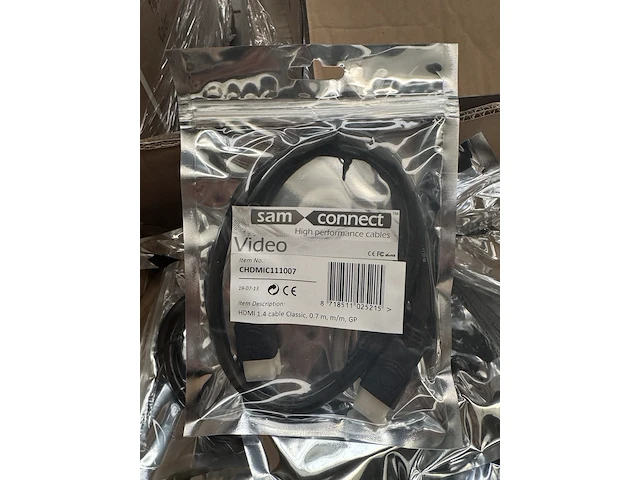 Ca. 153x hdmi 1.4 classic series kabel 0.7 meter, sam creative - afbeelding 2 van  3