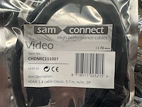 Ca. 153x hdmi 1.4 classic series kabel 0.7 meter, sam creative - afbeelding 3 van  3