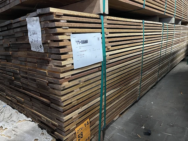 Ca. 154x guyana ipé planken geschaafd, 16x90mm, lengte 400cm - afbeelding 4 van  4