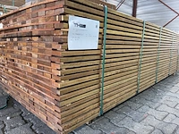 Ca. 154x guyana ipé planken geschaafd, 21x70mm, lengte 275cm - afbeelding 2 van  4
