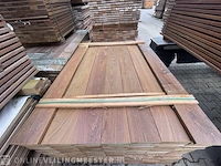 Ca. 156x ipé hardhouten planken geschaafd, 21x145mm, lengte 155cm