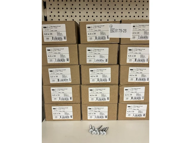 Ca. 15x dozen montage schroeven ral 7035 torx - afbeelding 1 van  3