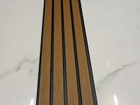 Ca. 15x hkc wpc wandpaneel binnen/buiten 290x22 cm, sanderz, teak, 2025 - afbeelding 1 van  5