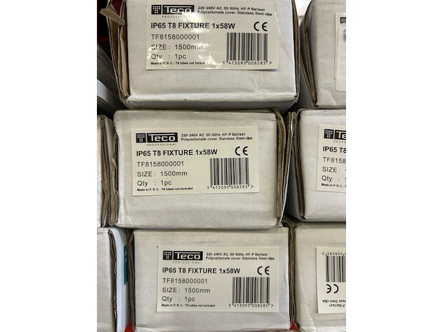 Ca. 15x ip65 t8 fixture 1x58w led armatuur, teco professional - afbeelding 3 van  4