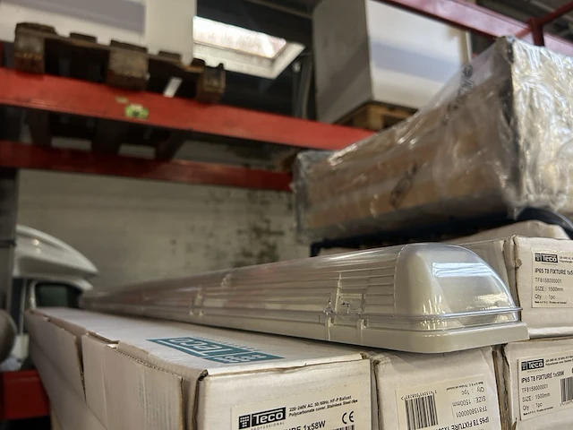 Ca. 15x ip65 t8 fixture 1x58w led armatuur, teco professional - afbeelding 4 van  4