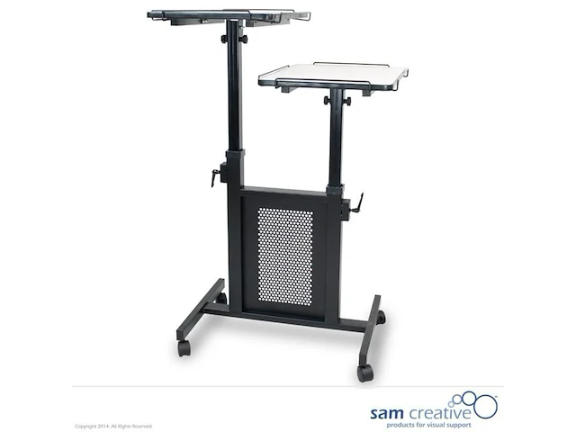 Ca. 15x mobiele beamer en laptop trolley dubbel plateau sam creative, pshbc001002 - afbeelding 1 van  1