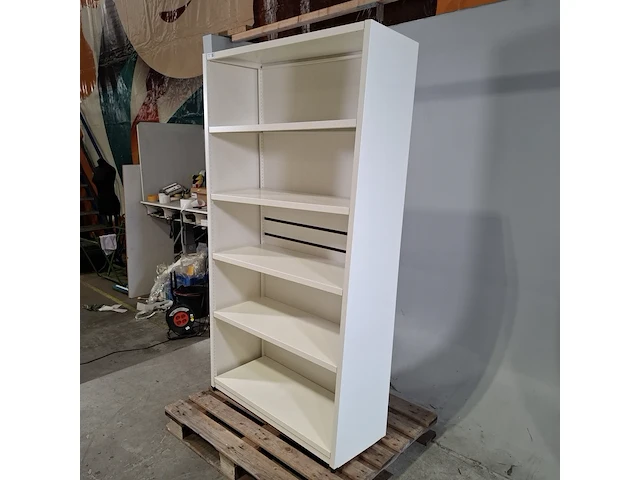 Ca. 15x stellingkast, 1x communicatiezuil en diverse metalen houders - afbeelding 8 van  14
