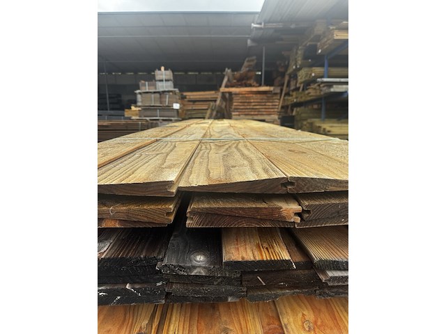 Ca. 15x zweeds rabat dubbelzijdig | douglas , 1,1/3,0 x 18,5 x 400 cm - afbeelding 2 van  2