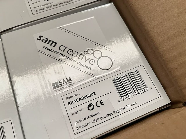 Ca. 160x monitor wall bracket regular 33 mm sam creative, braca000002 - afbeelding 4 van  4