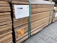 Ca. 161x guyana teak planken geschaafd, 25x140mm, lengte 125cm - afbeelding 4 van  4
