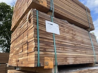 Ca. 161x guyana teak planken geschaafd, 25x140mm, lengte 155cm - afbeelding 4 van  4