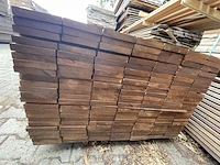 Ca. 161x guyana teak planken geschaafd, 25x140mm, lengte 185cm - afbeelding 3 van  3