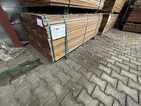 Ca. 161x guyana teak planken geschaafd, 25x140mm, lengte 185cm - afbeelding 4 van  5