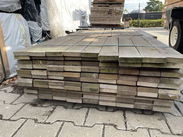 Ca. 161x ipé planken geschaafd, 21x90mm, lengte 134/65cm 27/125cm - afbeelding 3 van  3