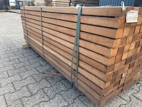 Ca. 168x angelim pedra regels fijnbezaagd, 45x68mm, lengte 185cm - afbeelding 2 van  5