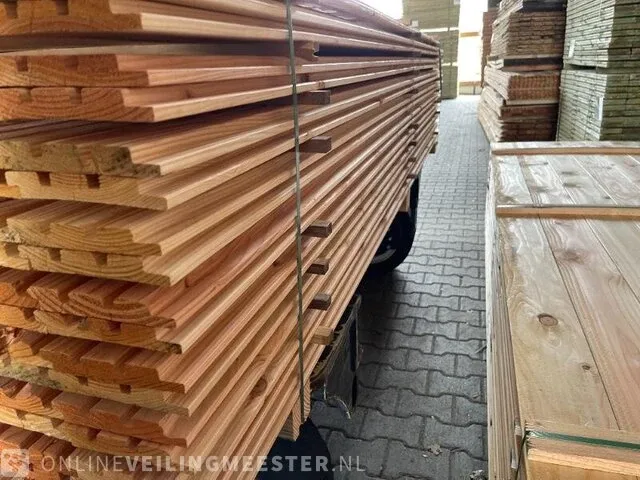 Ca. 168x douglas design (tripple) profiel , 22x140mm, lengte 300cm - afbeelding 2 van  3