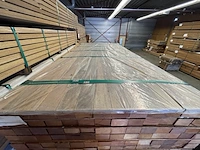 Ca. 168x guyana teak regels geschaafd, 45x68mm, lengte 215cm - afbeelding 1 van  3