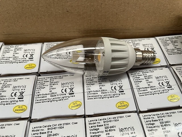 Ca. 168x led lamp e14 candle 4w 2700k lemnis lighting - afbeelding 2 van  5