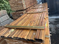 Ca. 16x douglas dubbele rhombus profiel geschaafd, 25x135mm, lengte 500cm - afbeelding 1 van  3