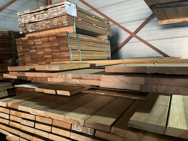Ca. 16x ipé planken geschaafd , 21x145mm, lengte 275cm - afbeelding 3 van  3