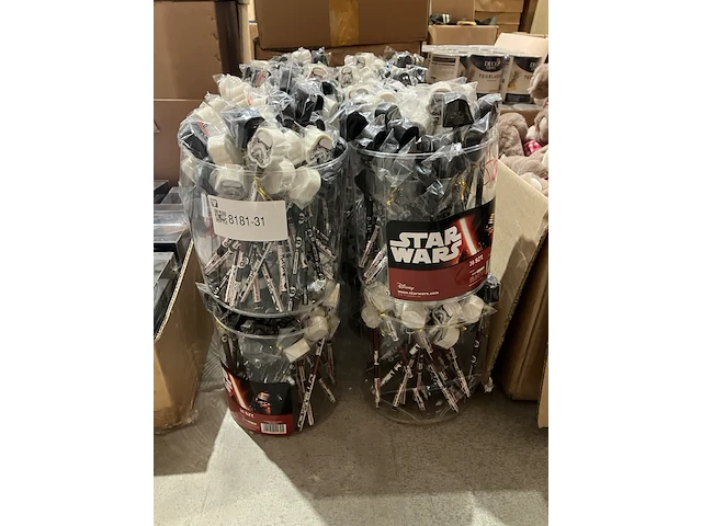 Ca. 16x star wars containers potloden met gum - afbeelding 2 van  5