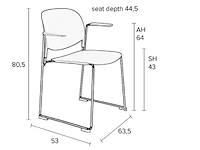 Ca. 16x stoelen, white label living, stacks - afbeelding 6 van  11