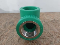 Ca. 16x t-stuk 50x 1 1/2 x 50mm ppr koppeling , ifan, groen, 2023 - afbeelding 2 van  4