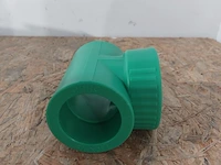 Ca. 16x t-stuk 50x 1 1/2 x 50mm ppr koppeling , ifan, groen, 2023 - afbeelding 3 van  4