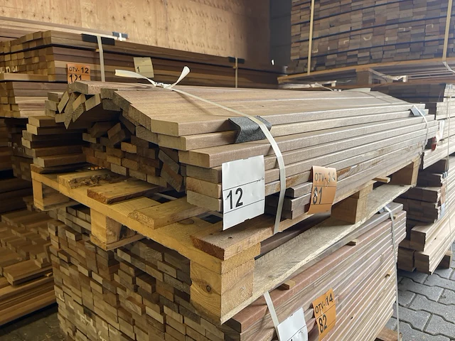 Ca. 171x ipé planken geschaafd country grade, 21x70mm, lengte 135/35cm 36/125cm - afbeelding 2 van  3