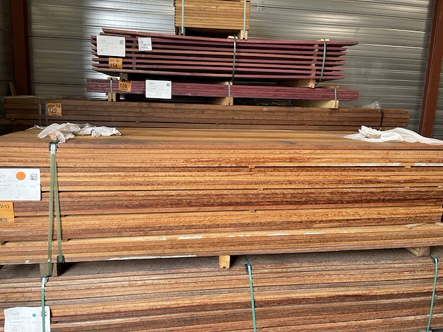 Ca. 175x angelim pedra vlonderplanken, 21x143mm, lengte 245cm - afbeelding 4 van  4