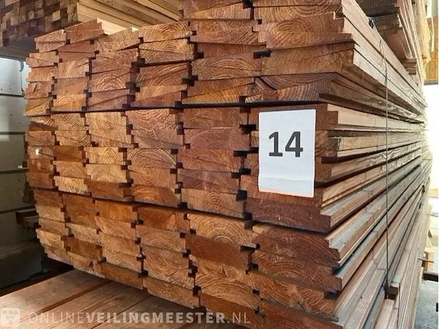 Ca. 176x lariks zweeds rabat 180cm lang - afbeelding 3 van  4