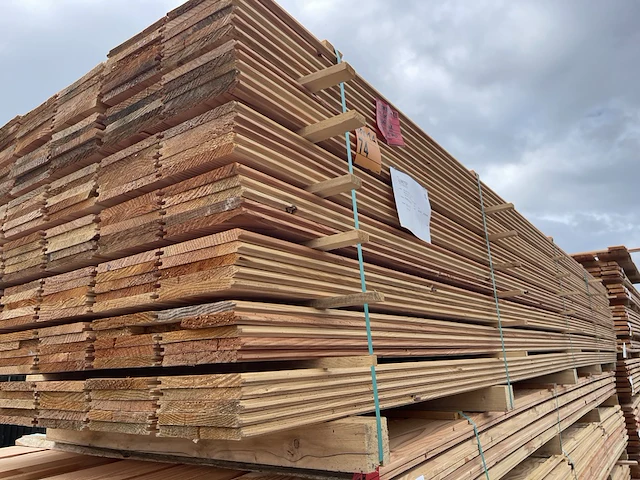 Ca. 178x douglas veer en groef, 18x190mm, lengte 500cm - afbeelding 2 van  3