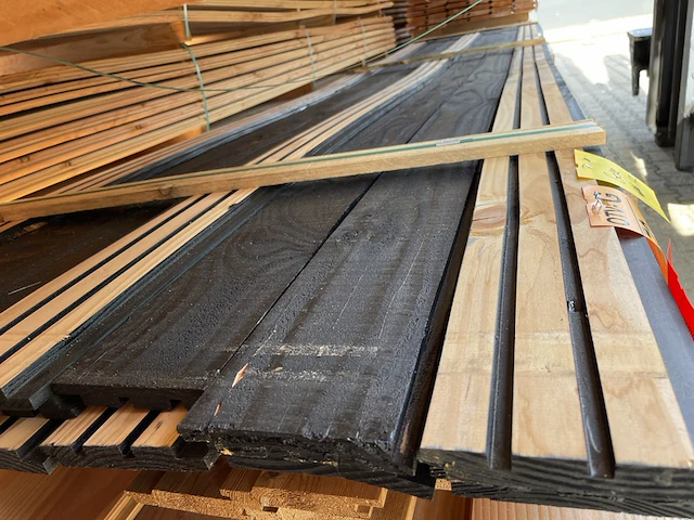 Ca. 17x douglas acoustic design profiel, 22x142mm, lengte 500cm - afbeelding 1 van  3
