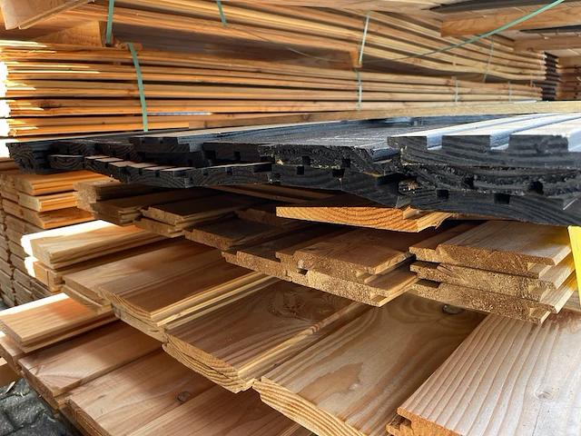 Ca. 17x douglas acoustic design profiel, 22x142mm, lengte 500cm - afbeelding 3 van  3
