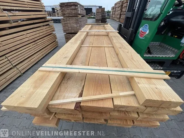 Ca. 17x douglas balken fijnbezaagd, 75x225mm, lengte 400cm - afbeelding 1 van  3