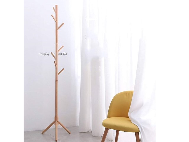Ca. 17x houten kapstok, staande kapstok voor 8 jassen - afbeelding 2 van  4