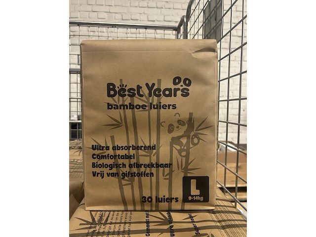 Ca. 1800x bamboe luier maat l 9-14 kg, best years - afbeelding 1 van  3
