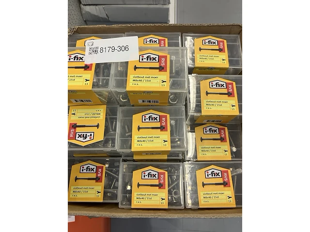 Ca. 180x i fix slotbouten +moer rvs m8x40 - afbeelding 2 van  4