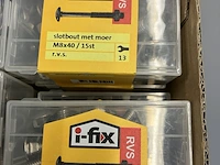 Ca. 180x i fix slotbouten +moer rvs m8x40 - afbeelding 3 van  4