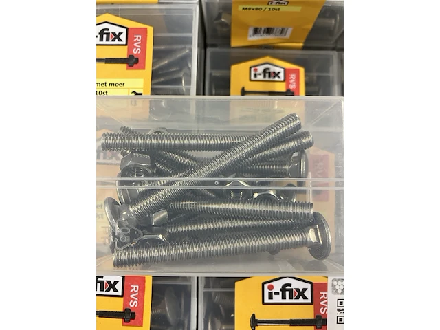 Ca. 180x i fix slotbouten +moer rvs m8x80 - afbeelding 4 van  4